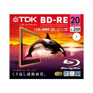 TDK 録画用 書き換え型ブルーレイディスク 25GB 1-2倍速対応 ワイドプリント仕様ホワイト 20枚パック BEV25PWA20A