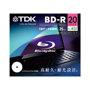 TDK データ用 追記型ブルーレイディスク 25GB 1-4倍速対応 ワイドプリント仕様ホワイト20枚パック BRD25PWB20A
