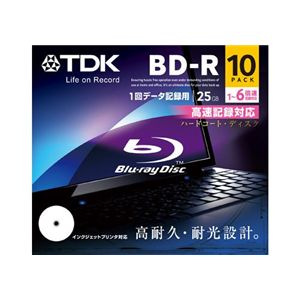 TDK データ用 追記型ブルーレイディスク 25GB 1-6倍速対応 ワイドプリント仕様ホワイト10枚パック BRD25PWC10A