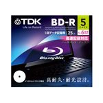 TDK データ用 追記型ブルーレイディスク 25GB 1-6倍速対応 ワイドプリント仕様ホワイト5枚パック BRD25PWC5A