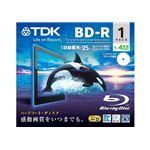 TDK 録画用 追記型ブルーレイディスク 25GB 1-4倍速対応 ワイドプリント仕様ホワイト 1枚パック BRV25PWB1A