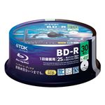 TDK 録画用 追記型ブルーレイディスク 25GB 1-4倍速対応 ワイドプリント仕様ホワイト スピンドル30枚パック BRV25PWB30PA