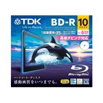 TDK 録画用 追記型ブルーレイディスク 25GB 1-6倍速対応 ワイドプリント仕様ホワイト 10枚パック BRV25PWC10A