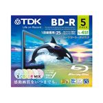 TDK 録画用 追記型ブルーレイディスク 25GB 1-4倍速対応 ワイドプリント仕様カラーミックス 5枚パック BRV25PWMB5A