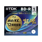 TDK 録画用 追記型ブルーレイディスク(BDXL) 100GB 1-4倍速対応 超硬 ワイドプリント仕様ホワイト 1枚 BRV100HCPWB1A