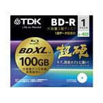 TDK データ用 追記型ブルーレイディスク(BDXL) 100GB 1-4倍速対応 超硬 ワイドプリント仕様ホワイト 1枚 BRD100HCPWB1A