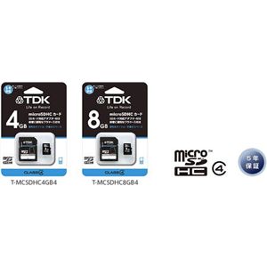 TDK microSDHCカード4GB SDアダプター付属 Class4 T-MCSDHC4GB4