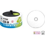TDK CD-R 700MB 48X インクジェットプリンタ対応ホワイトワイド リフィルケース30枚パック CD-R80PWDX30RF
