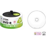 TDK DVD-R PCデータ用 4.7GB 1-16X インクジェットプリンタ対応ホワイトワイドレーベル リフィルケース30枚パック DR47PWC30RF