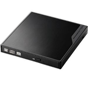 ロジテック USBバスパワー対応ポータブルDVDユニット/トレイタイプ/スタンド無/ブラック [LDR-PME8U2LBK] LDR-PME8U2LBK