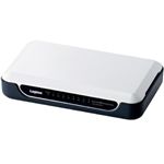 ロジテック 10/100Mbps スイッチングHUB 8ポート/電源外付/プラスチックケース(ホワイト) LAN-SW08/PH