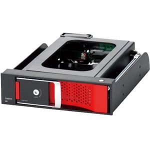 ロジテック HDDリーダーライタ 3.5インチ/SATA接続/冷却ファン搭載/5インチベイ内蔵型(レッド) LHR-IS01RD