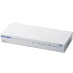 ロジテック ギガビットイーサネット対応スイッチングハブ/8ポート/電源内蔵/メタル LAN-GSW08P/MA