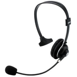 ロジテック Bluetooth/PC用ヘッドセット/片耳オーバーヘッド/ケーブル充電/ブラック LBT-PCVM01BK
