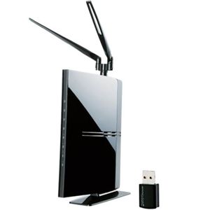 ロジテック IEEE802.11n/g/b準拠 無線LANルータ USB子機セット LAN-WH300N/DGRU