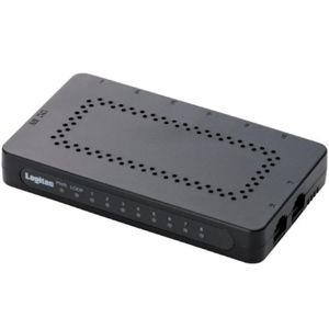 ロジテック 超小型 1000BASE-T スイッチングハブ/8ポート/ブラック LAN-GSW08/PSB