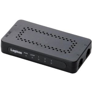 ロジテック 超小型 1000BASE-T スイッチングハブ/3ポート/ブラック LAN-GSW03/PSB