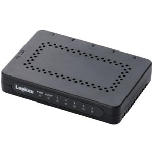 ロジテック 超小型 1000BASE-T スイッチングハブ/5ポート/ブラック LAN-GSW05/PSB
