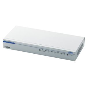 ロジテック 1000BASE-T/100BASE-TX/10BASE-T対応 スイッチングハブ/8ポート/ホワイト LAN-GSW08P/HGW