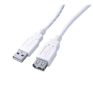 ロアス USB2.0延長ケーブル ホワイト ZUH-E20W