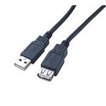 ロアス USB2.0延長ケーブル ブラック ZUH-E30BK