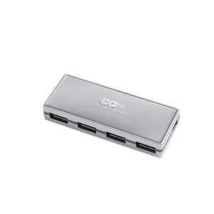 ロアス USB2.0対応 4ポート Hub(シルバー) UH-284SL