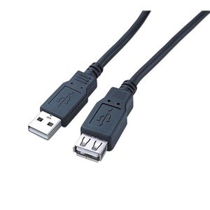 ロアス USB2.0延長ケーブル ブラック ZUH-E10BK