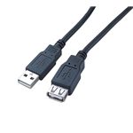 ロアス USB2.0延長ケーブル ブラック ZUH-E20BK
