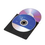 ロアス 両面不織布ケース 110枚 ブラック DVD-A002-110BK