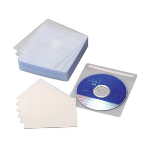 ロアス タイトル付不織布ケース 110枚 ホワイト DVD-A004-110W
