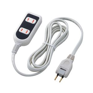 ロアス 安全タップ 3個口 ホワイト TAP-N035-20