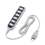 ロアス 安全タップ 6個口 ホワイト TAP-N036-20
