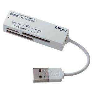 ロアス カードリーダー/ライター ホワイト CRW-SD43W