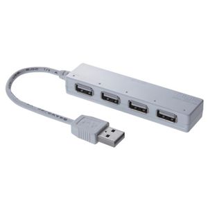 ロアス 4ポートUSBハブ ホワイト UH-2254W