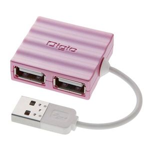 ロアス 4ポートUSBハブ ピンク UH-2274P