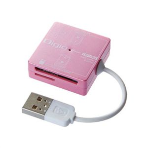 ロアス マルチカードリーダー/ライター ピンク CRW-4M44P