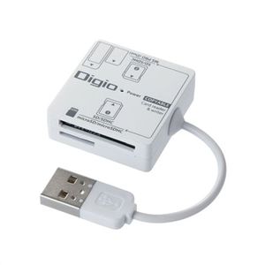 ロアス マルチカードリーダー/ライター ホワイト CRW-4M44W