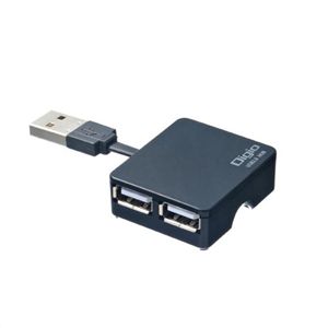 ロアス 4ポートUSBハブ ブラック UH-2284BK