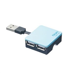 ロアス 4ポートUSBハブ ブルー UH-2284BL
