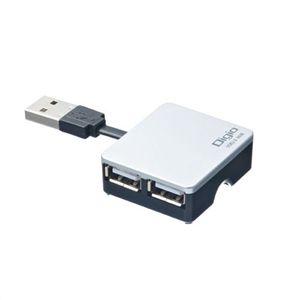 ロアス 4ポートUSBハブ シルバー UH-2284SL