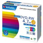 三菱化学メディア Verbatim製 データ用DVD-RW CPRM対応 4.7GB 1-2倍速 ワイド印刷エリア 5mmケース入り 10枚 DHW47NDP10V1