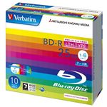 三菱化学メディア Verbatim製 データ用BD-R LTHタイプ 25GB 1-6倍速 ワイド印刷エリア 5mmケース入り 10枚 DLR25RP10V1