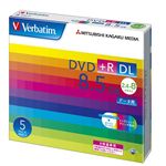 三菱化学メディア Verbatim製 データ用DVD+R DL 片面2層 8.5GB 2.4-8倍速 ワイド印刷エリア 5mmケース入り 5枚 DTR85HP5V1