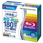 三菱化学メディア <Verbatim>録画用BD-R LTHタイプ 1-4倍速 インクジェットプリント対応ワイド(白) 10枚5mmスリムケース入り VLR130YP10V1