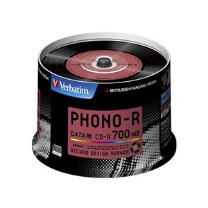 三菱化学メディア データ用CDR700MB 50枚入48倍速対応 PHONO-R SR80PH50V1