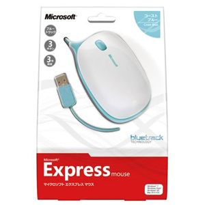 日本マイクロソフト Microsoft Express mouse コースト ブルー T2J-00027