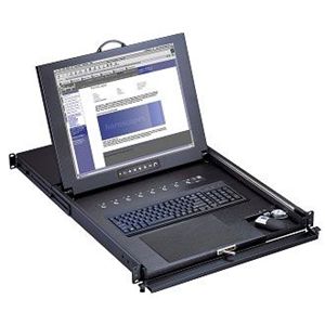 オースティンヒューズ 1U 17インチ TFTモニタ/テンキー付キーボード/光学式ミニマウス/ドロア + 8ポートKVMスイッチ(ケーブル8本付属)1コンソール RKP7-801NE