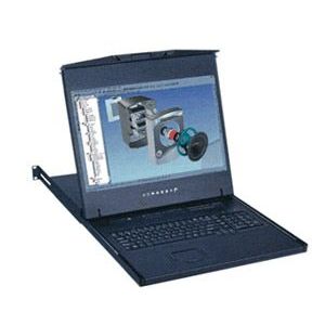 オースティンヒューズ 1U 19インチワイドスクリーンLCDモニター テンキー付キーボード ドロアー タッチパッドマウス PS/2&USBコンボ 8ポート Matrix-KVMスイッチ 4コンソール W119-M804E