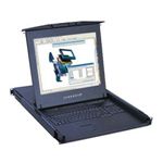 オースティンヒューズ 1U 17インチLCDモニター 106キーキーボード ドロアー トラックボールマウス 16ポート Cat6 Matrix-KVMスイッチ 4コンソール RKP117-MU1604NB