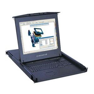 オースティンヒューズ 1U 19インチLCDモニター 106キーキーボード ドロアー トラックボールマウス 16ポート Cat6 Matrix-KVMスイッチ 4コンソール IPユーザー2 RKP119-MUIP1624NB
